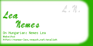 lea nemes business card